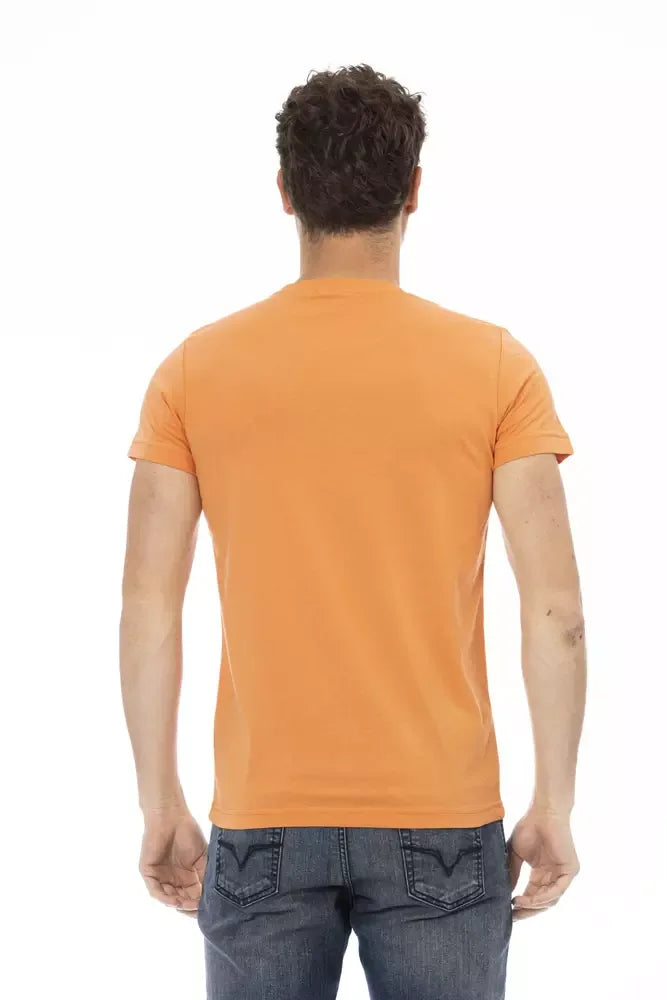 Trussardi Action Orange Cotton Men's T-Shirt - Zeiniez