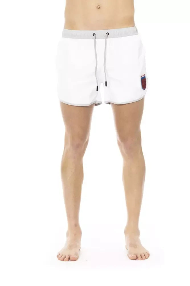 Bikkembergs White Polyester Men's Swim Short - Zeiniez