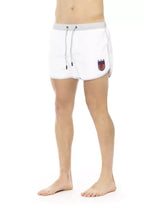 Bikkembergs White Polyester Men's Swim Short - Zeiniez