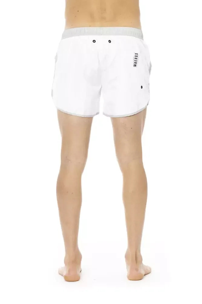 Bikkembergs White Polyester Men's Swim Short - Zeiniez