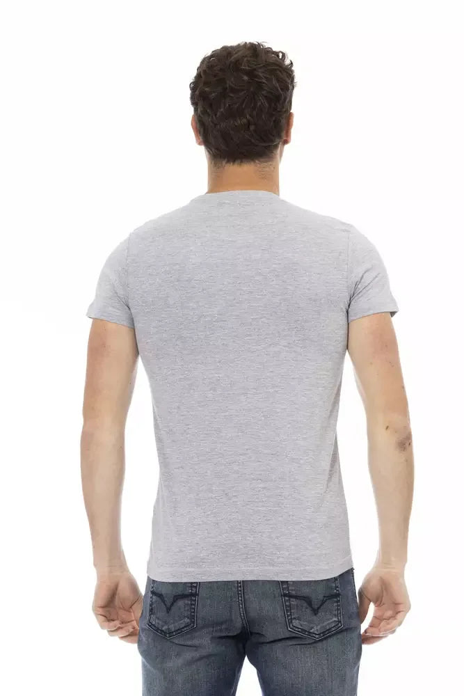Trussardi Action Gray Cotton Men's T-Shirt - Zeiniez