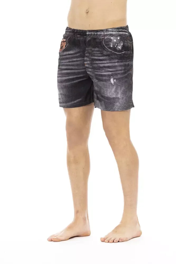 Just Cavalli Black Polyester Men's Swim Short - Zeiniez