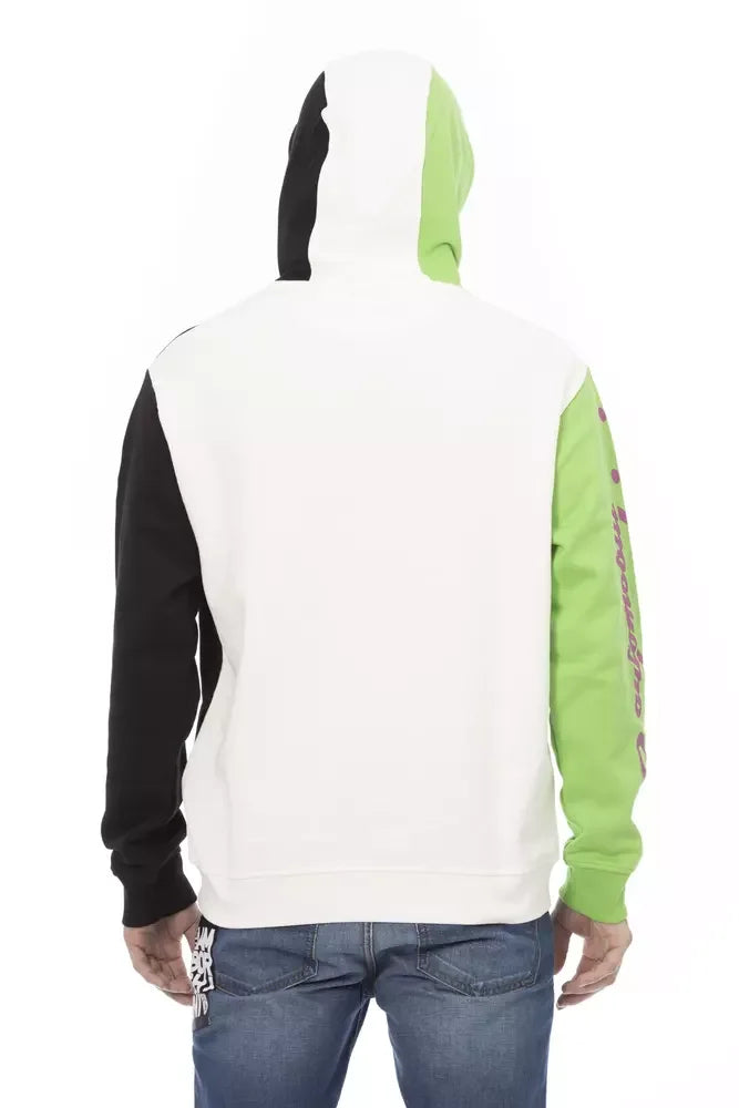 Automobili Lamborghini White Cotton Men Sweater with Hood - Zeiniez