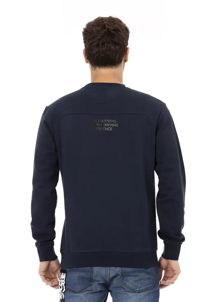 Automobili Lamborghini Blue Cotton Men Sweater - Zeiniez