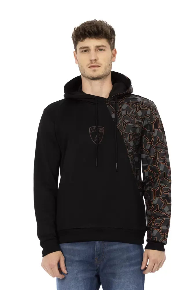 Automobili Lamborghini Black Cotton Men's Hoodie - Zeiniez