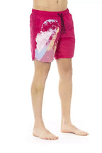Bikkembergs Fuchsia Polyester Men Swim Short - Zeiniez