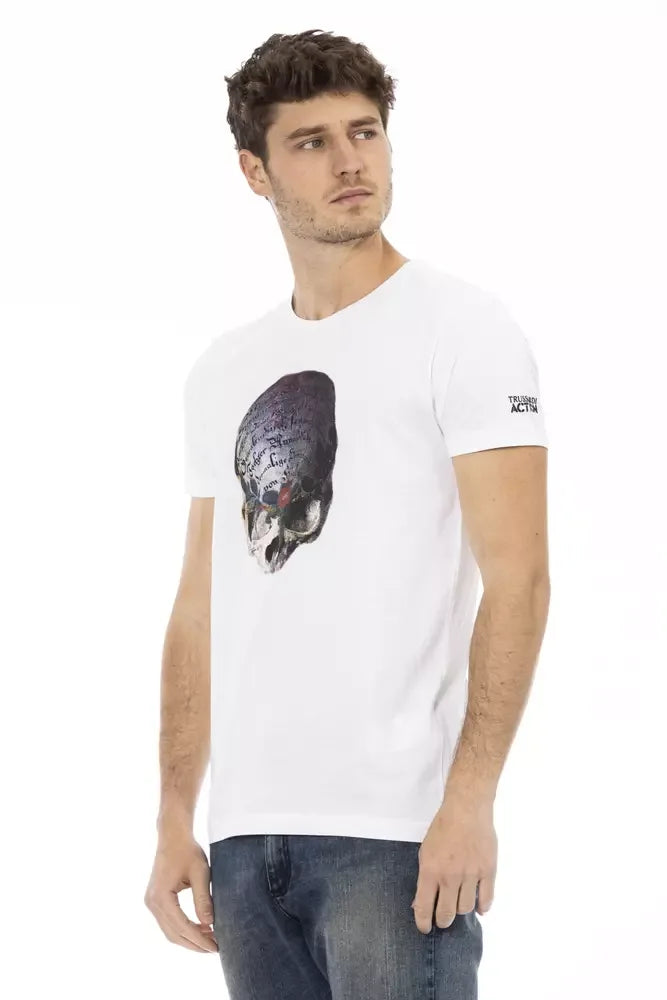 Trussardi Action White Cotton Men's T-Shirt - Zeiniez
