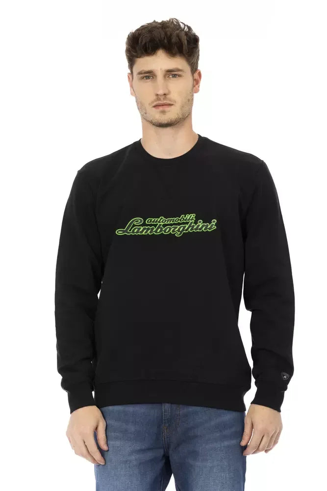 Automobili Lamborghini Black Cotton Men's Sweater - Zeiniez