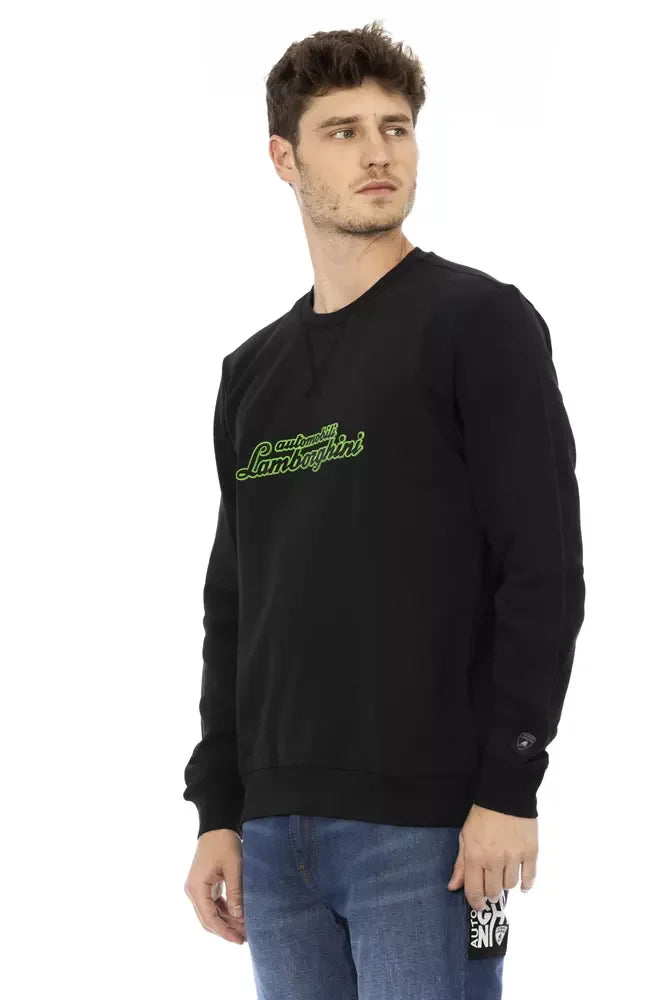 Automobili Lamborghini Black Cotton Men's Sweater - Zeiniez