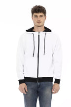 Baldinini Trend White Cotton Men Sweater - Zeiniez