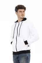 Baldinini Trend White Cotton Men Sweater - Zeiniez