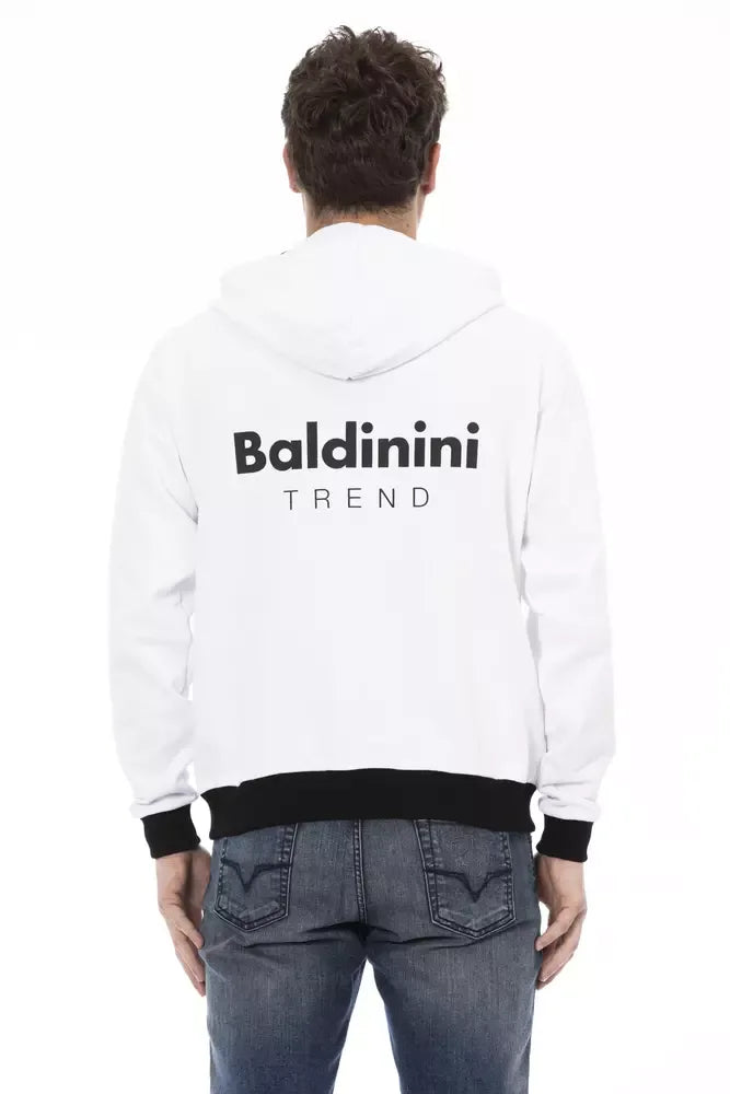 Baldinini Trend White Cotton Men Sweater - Zeiniez