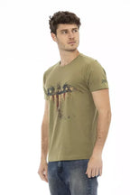 Trussardi Action Green Cotton Men's T-Shirt - Zeiniez