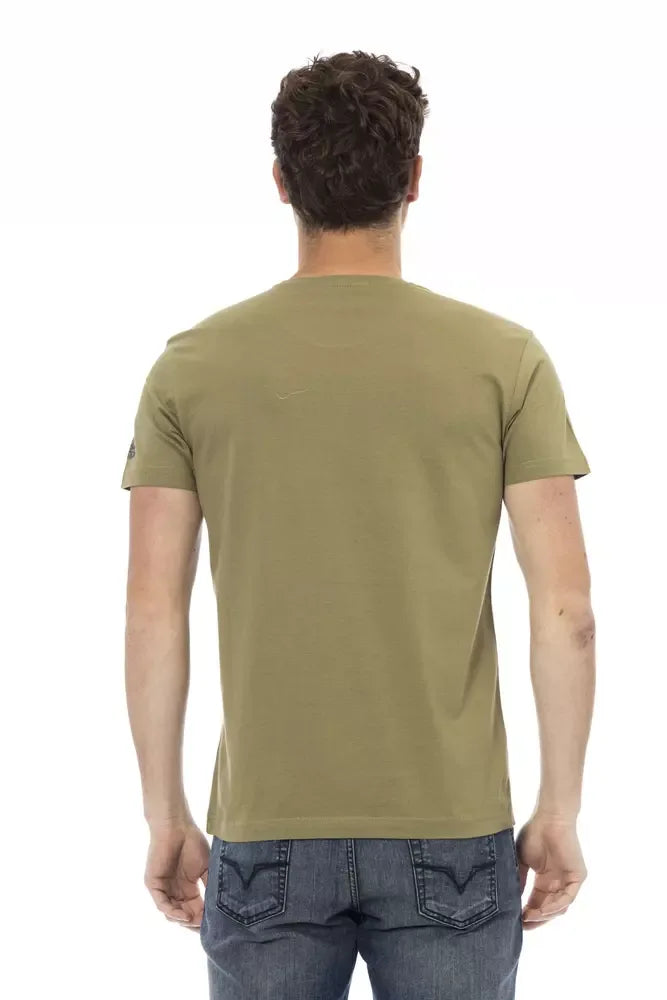 Trussardi Action Green Cotton Men's T-Shirt - Zeiniez