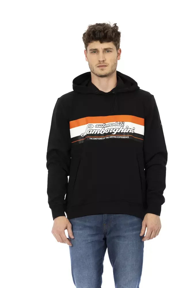 Automobili Lamborghini Black Cotton Men Hoodie - Zeiniez