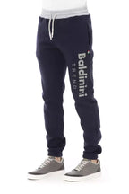 Baldinini Trend Blue Cotton Men Sport Pant - Zeiniez