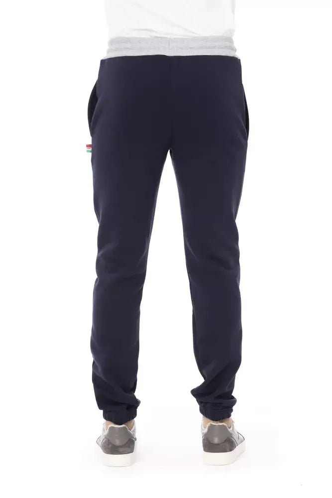 Baldinini Trend Blue Cotton Men Sport Pant - Zeiniez