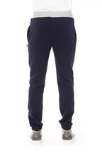 Baldinini Trend Blue Cotton Men Sport Pant - Zeiniez