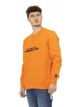 Automobili Lamborghini Orange Cotton Men's Sweater - Zeiniez