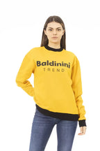Baldinini Trend Yellow Cotton Women Hoodie - Zeiniez