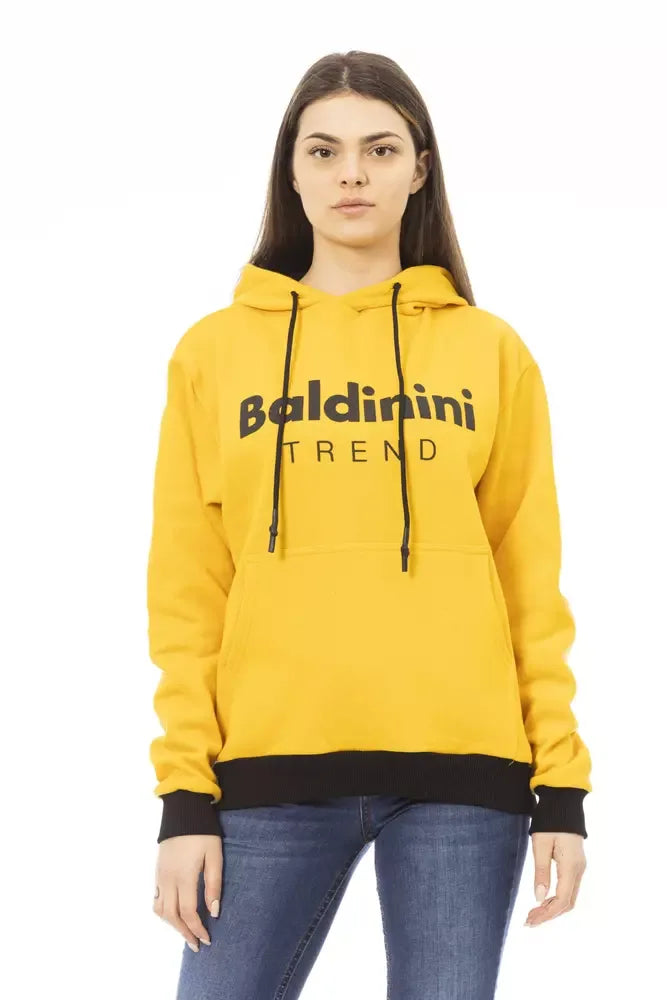 Baldinini Trend Yellow Cotton Women Hoodie - Zeiniez