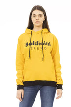 Baldinini Trend Yellow Cotton Women Hoodie - Zeiniez