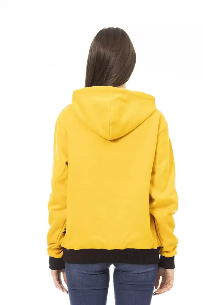 Baldinini Trend Yellow Cotton Women Hoodie - Zeiniez