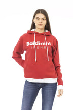 Baldinini Trend Red Cotton Women's Hoodie - Zeiniez