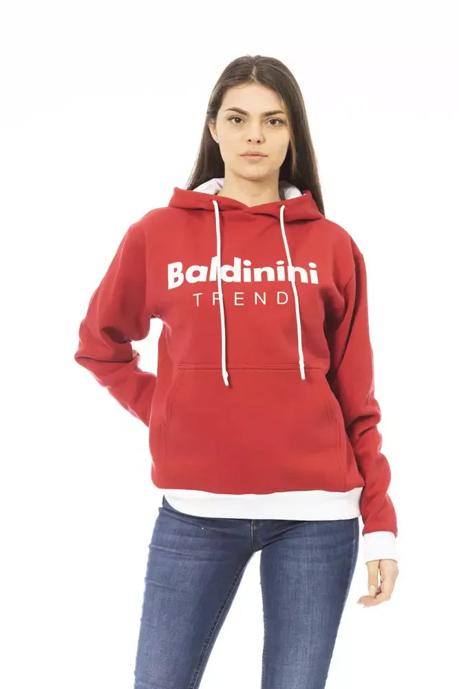 Baldinini Trend Red Cotton Women's Hoodie - Zeiniez