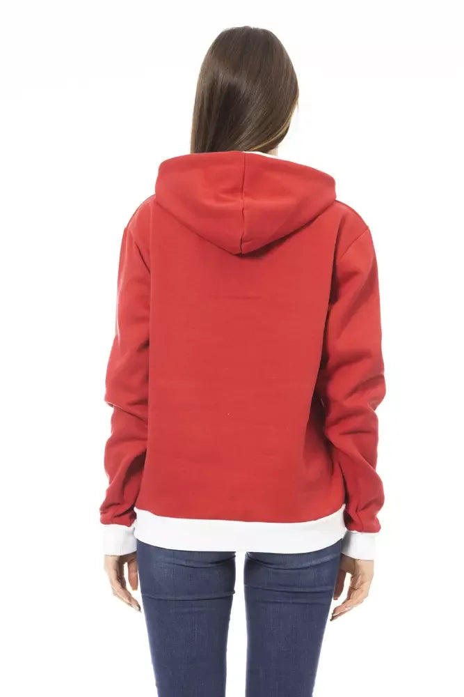 Baldinini Trend Red Cotton Women's Hoodie - Zeiniez