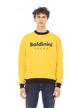 Baldinini Trend Yellow Cotton Men Sweater - Zeiniez