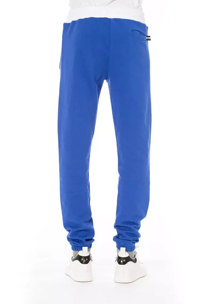 Baldinini Trend Blue Cotton Men's Sport Pant - Zeiniez