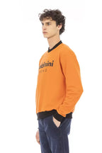 Baldinini Trend Orange Cotton Men Sweater - Zeiniez