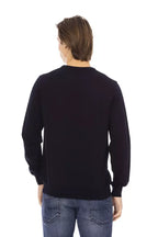 Baldinini Trend Blue Fabric Men Sweater - Zeiniez