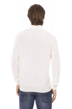 Baldinini Trend White Fabric Men's Turtleneck Sweater - Zeiniez