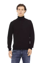 Baldinini Trend Black Fabric Men Sweater Turtleneck - Zeiniez