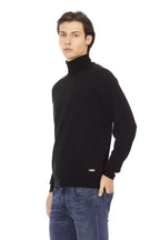 Baldinini Trend Black Fabric Men Sweater Turtleneck - Zeiniez