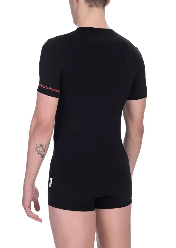 Bikkembergs "Black Cotton Men T-Shirt Twin Pack" - Zeiniez
