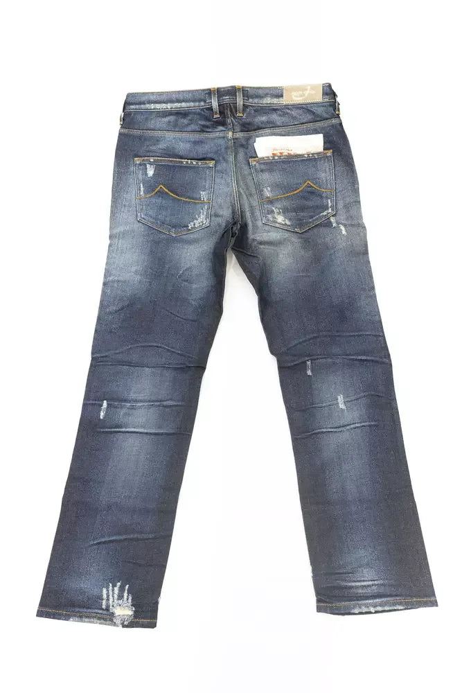 Jacob Cohen Blue Cotton Jeans & Pant - Zeiniez