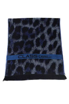 Cavalli Class Blue Wool Men Scarf - Zeiniez