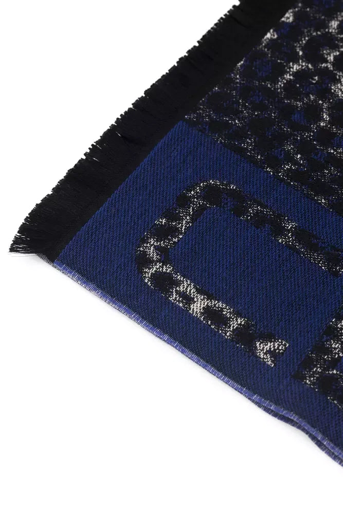Cavalli Class Blue Wool Men Scarf - Zeiniez