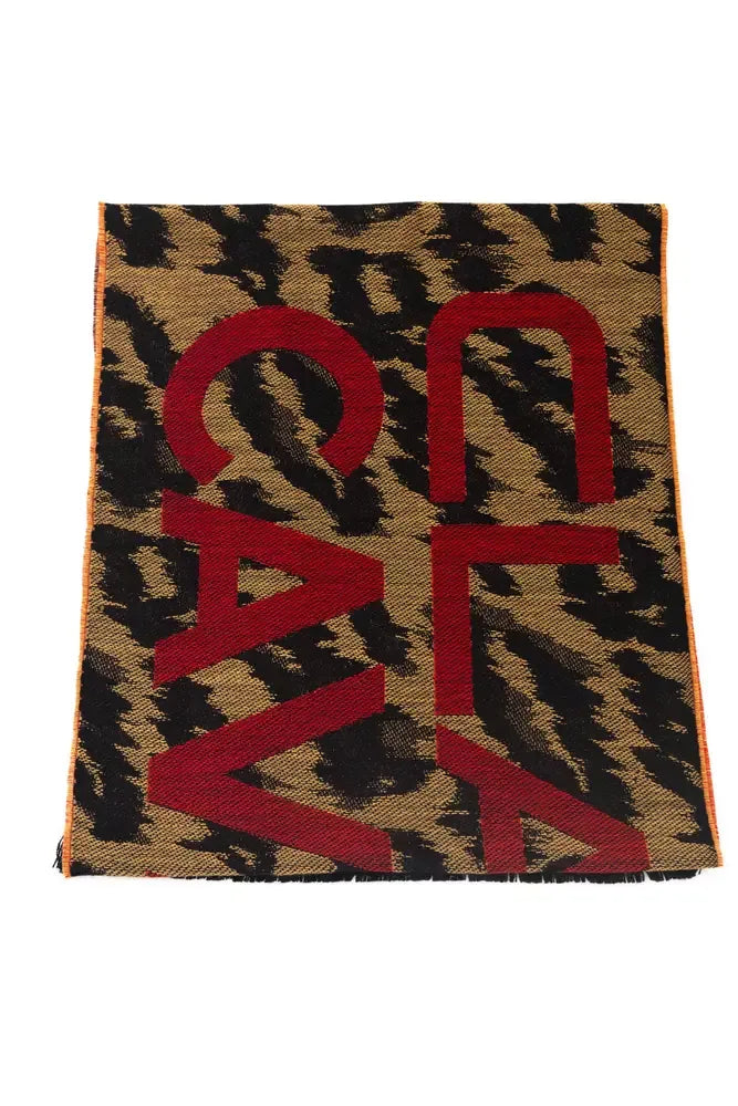 Cavalli Class Brown Wool Men Scarf - Zeiniez