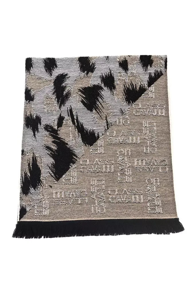 Cavalli Class Beige Wool Men Scarf - Zeiniez