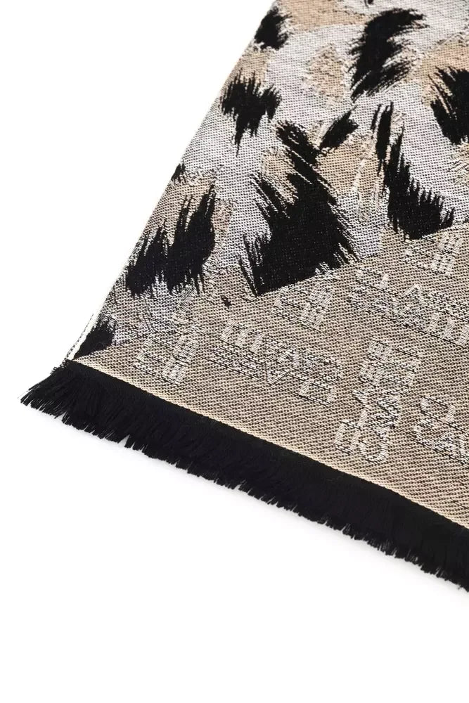 Cavalli Class Beige Wool Men Scarf - Zeiniez