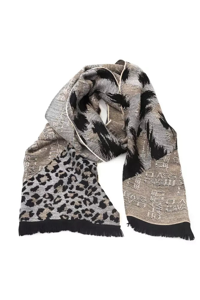 Cavalli Class Beige Wool Men Scarf - Zeiniez