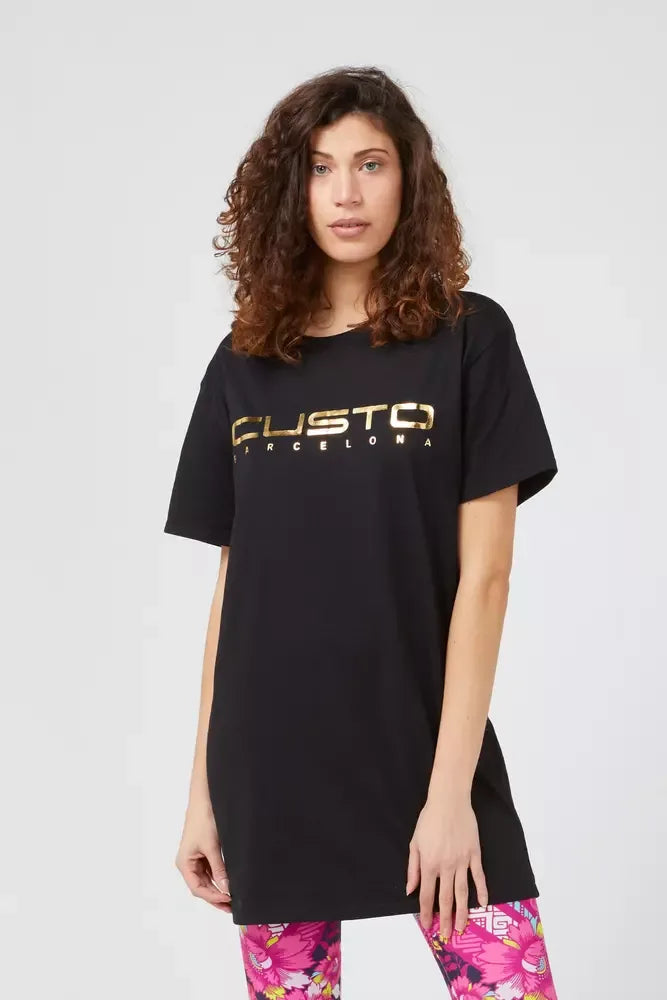 Custo Barcelona Black Cotton Women T-Shirt - Zeiniez