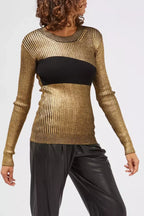 Custo Barcelona Gold Wool Women Sweater - Zeiniez
