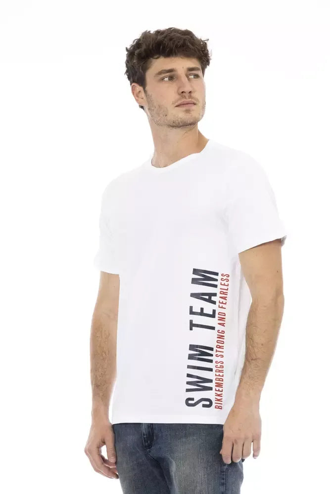 Bikkembergs White Cotton Men T-Shirt - Zeiniez