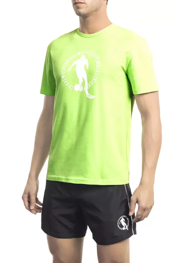 Bikkembergs Green Cotton Men T-Shirt - Zeiniez