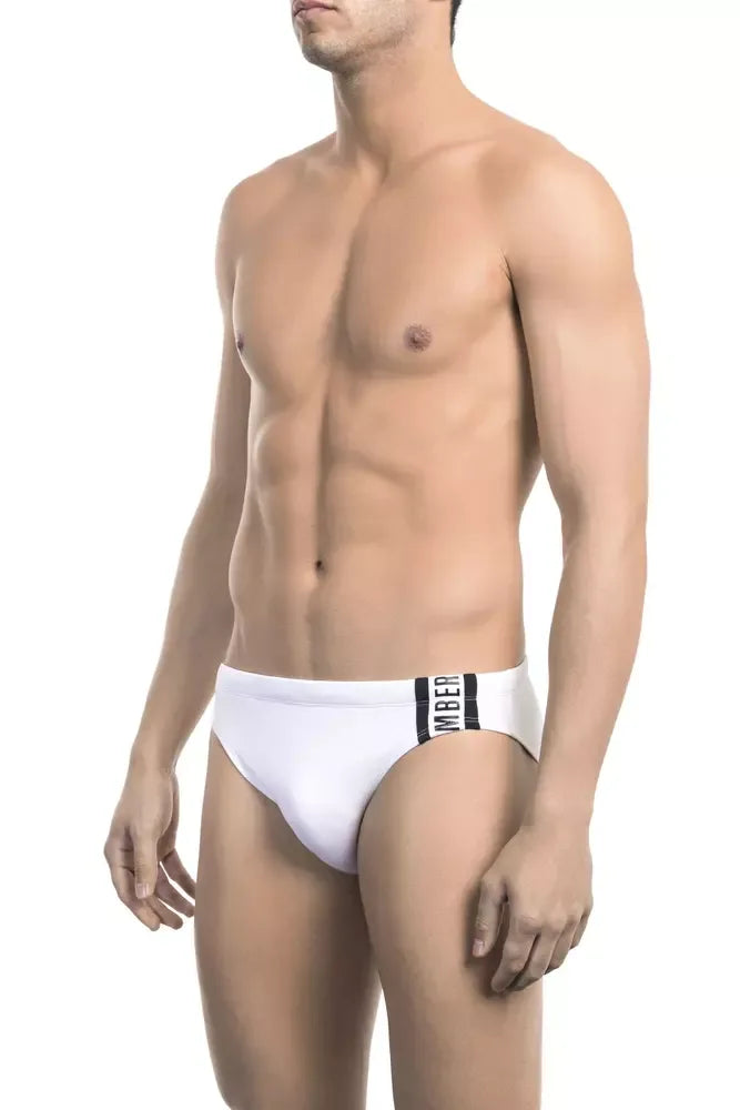 Bikkembergs White Polyamide Men Swimwear - Zeiniez
